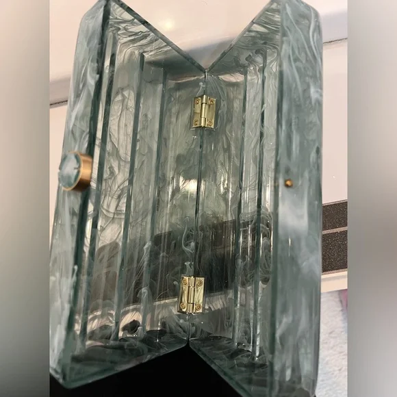 cult gaia Swirled Seafoam Green Acrylic Clutch - Picture 5 of 5